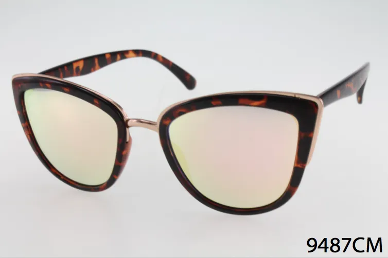 Cat Eye with Color Mirror Sunglasses