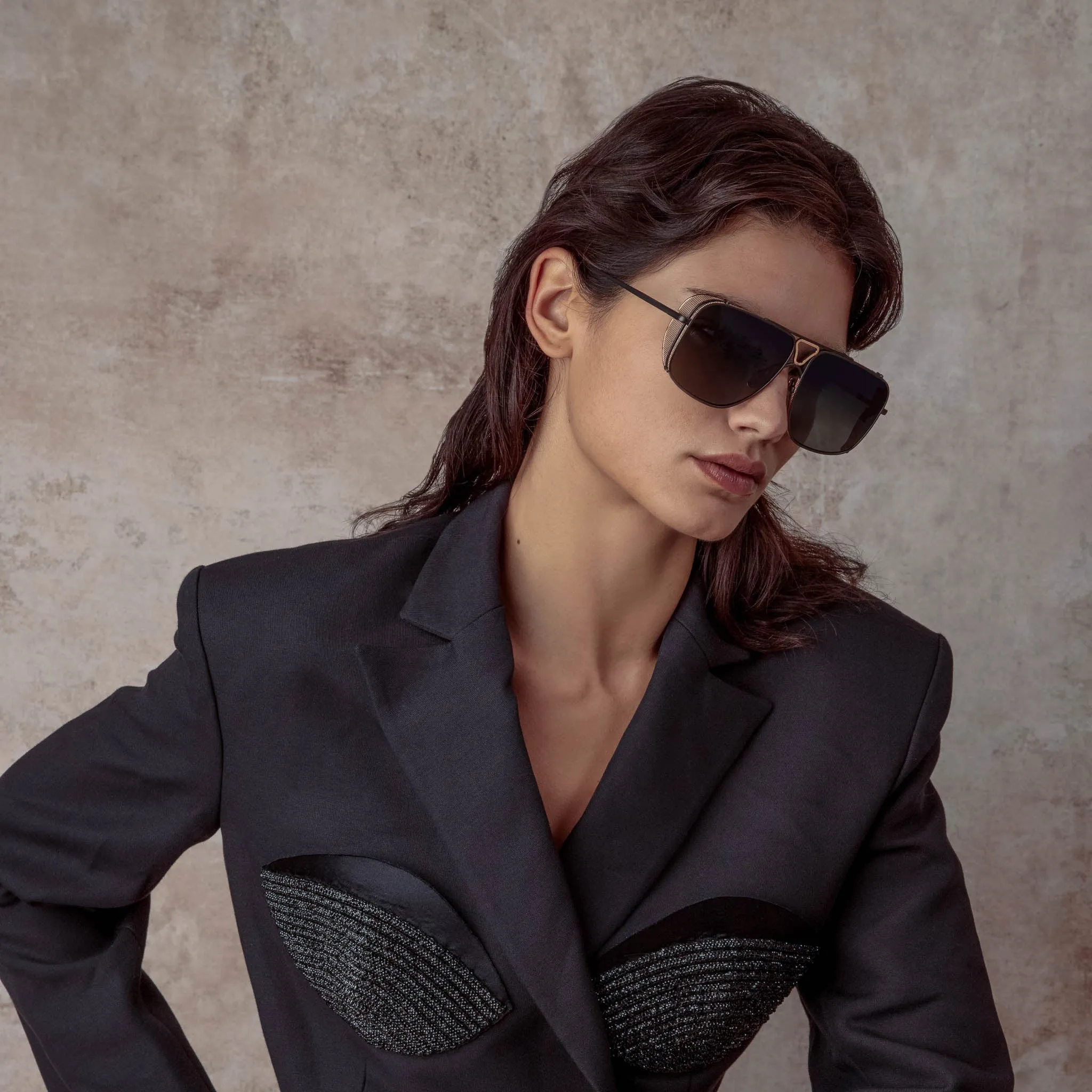 Enzo Aviator Sunglasses in Nickel