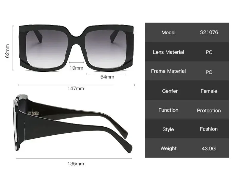 Fashion Trend Square Sunglasses
