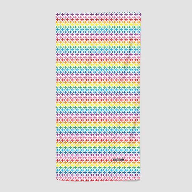 Planes Rainbow - Beach Towel