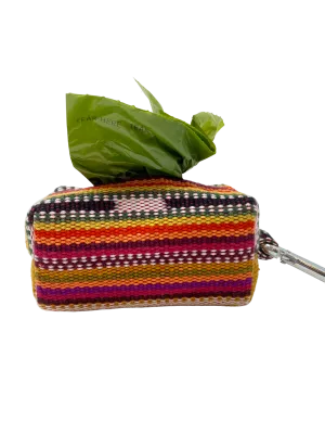 Summer Hat Dog Waste Bag Holder (with biodegradable poop bags) clips on to leash   Fair Trade