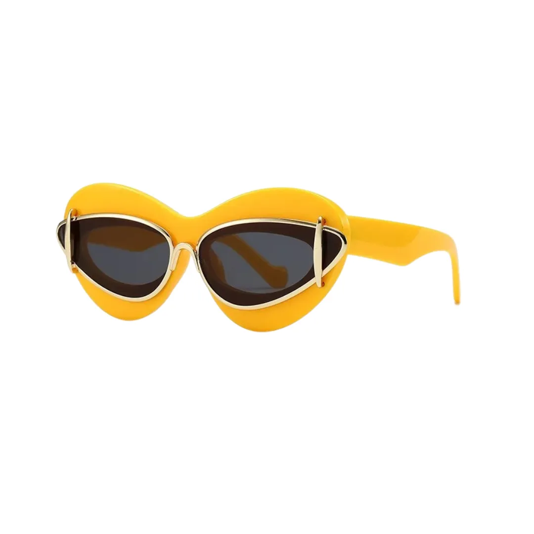 Yellow Cat-Eye Sunglasses